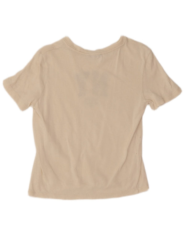 Zara Womens Graphic T-Shirt Top UK 12 Medium White