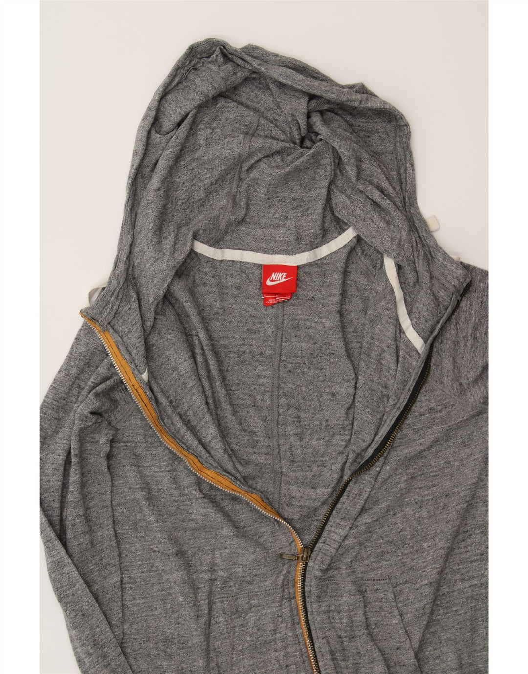NIKE Womens Zip Hoodie Sweater UK 10 Small Grey Cotton Vintage Nike and Second-Hand Nike from Messina Hembry 