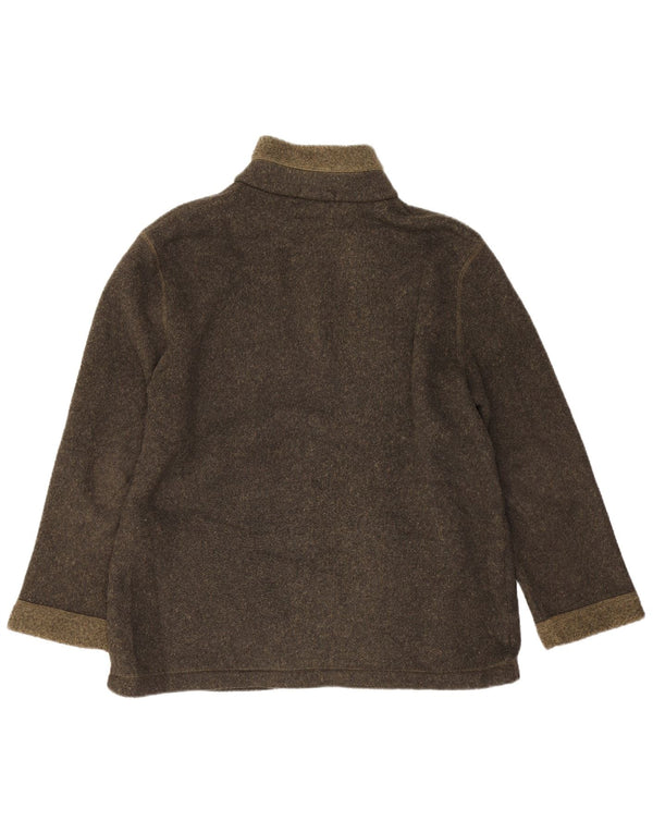 Marks & Spencer Womens Fleece Jacket UK 18 XL Khaki Polyester