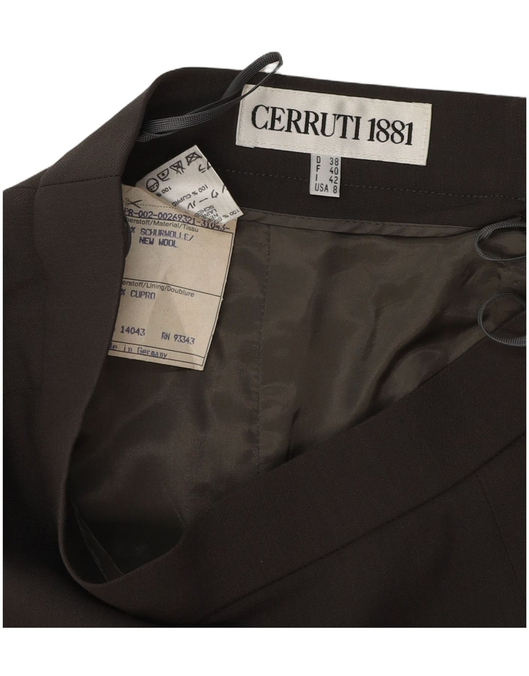 CERRUTI 1881 Womens Pencil Skirt IT 42 Medium W28  Grey Wool