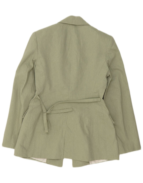 Zara Womens Open Blazer Jacket UK 6 XS Green