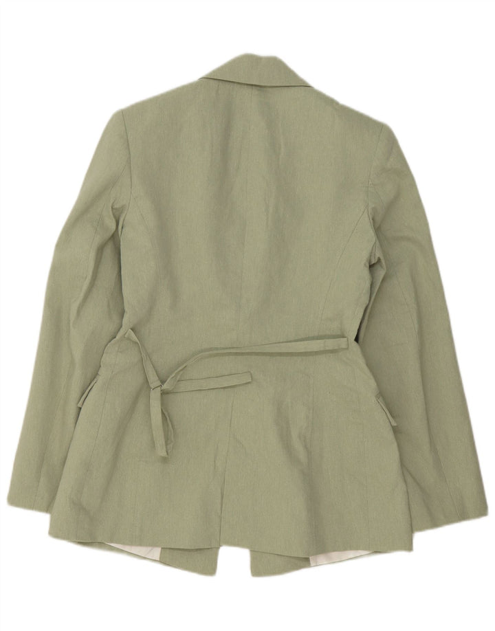 Zara Womens Open Blazer Jacket UK 6 XS Green