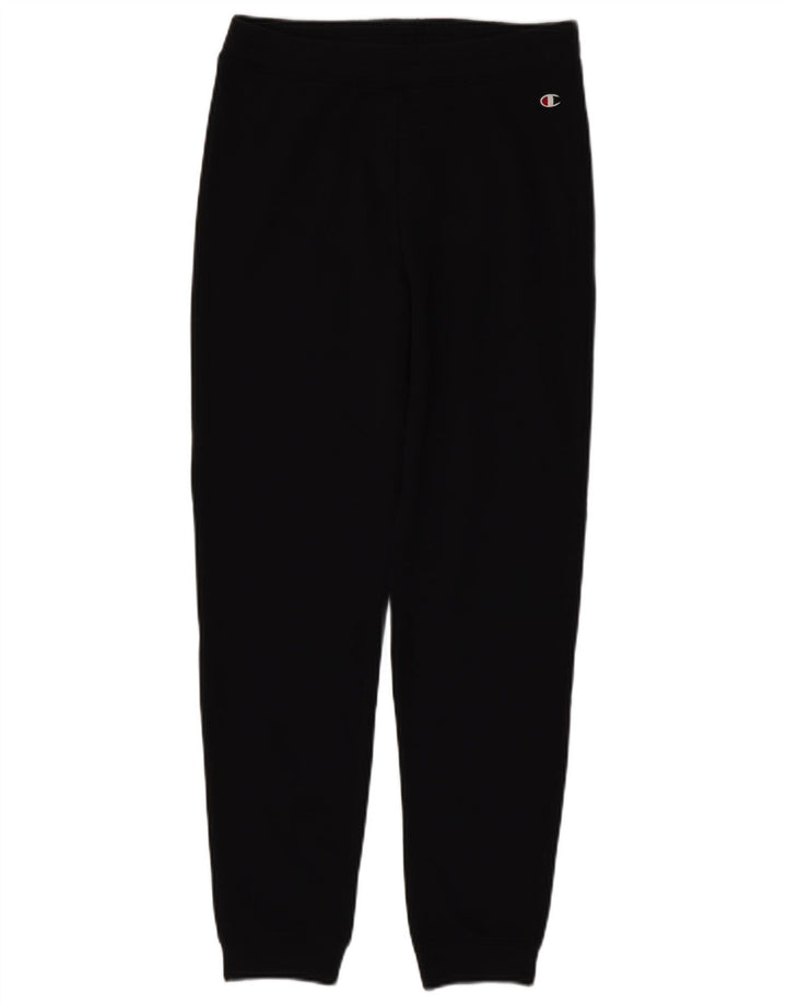 CHAMPION Boys Tracksuit Trousers Joggers 15-16 Years 2XL Black Cotton