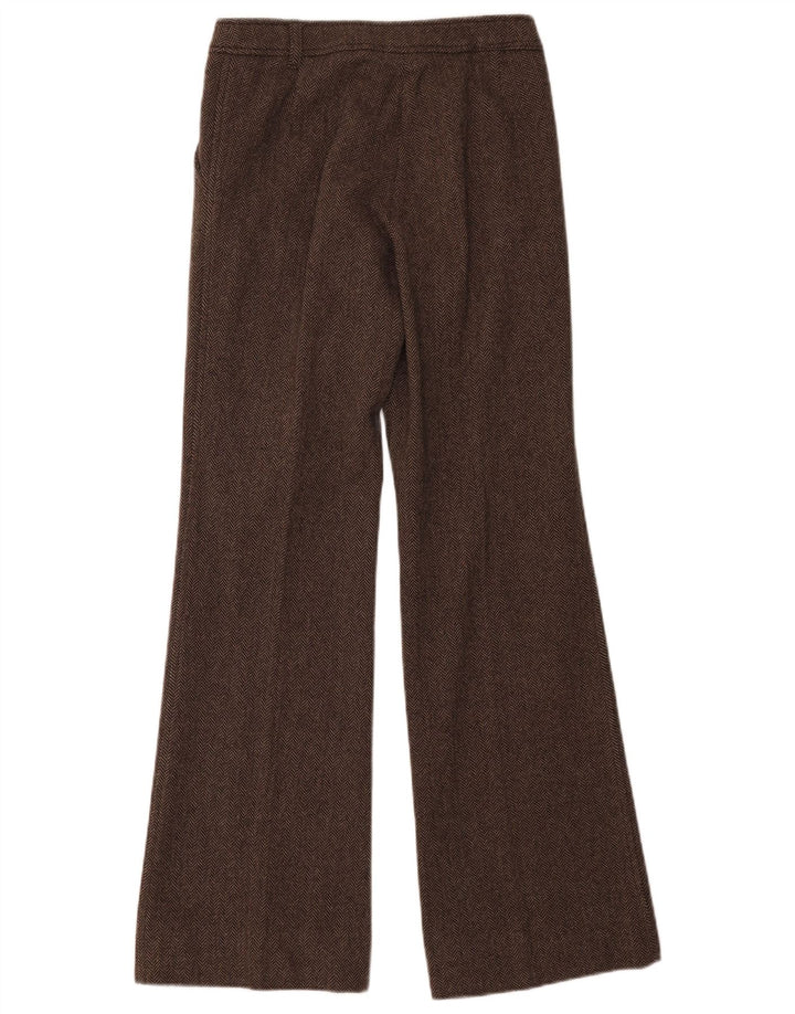 Max Mara Womens Weekend 2 Piece Suit UK 8 Small W28 L33 Brown Herringbone