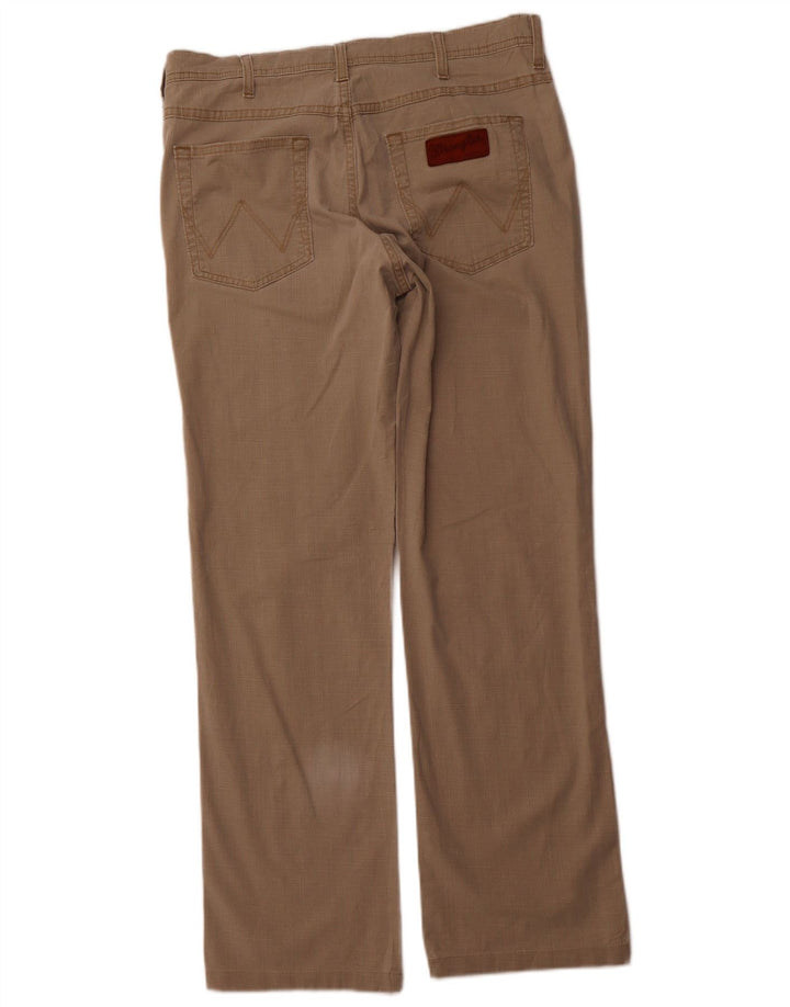 WRANGLER Mens Arizona Stretch Straight Casual Trousers W34 L30 Brown