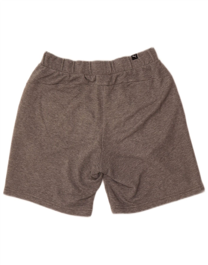 Puma Mens Graphic Sport Shorts Small Grey Flecked Cotton