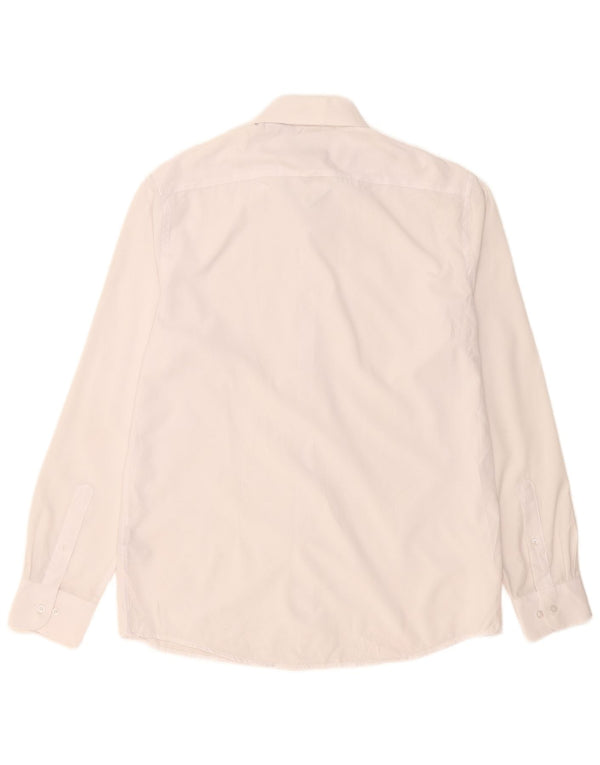 Nautica Mens Slim Fit Shirt Size 16 1/2 Large White Polyester