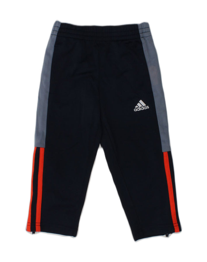 ADIDAS Baby Boys Tracksuit Trousers 18-24 Months Navy Blue Colourblock | Vintage Adidas | Thrift | Second-Hand Adidas | Used Clothing | Messina Hembry 