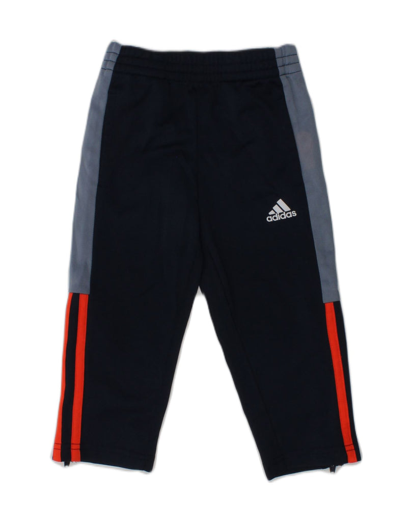 ADIDAS Baby Boys Tracksuit Trousers 18-24 Months Navy Blue Colourblock | Vintage Adidas | Thrift | Second-Hand Adidas | Used Clothing | Messina Hembry 