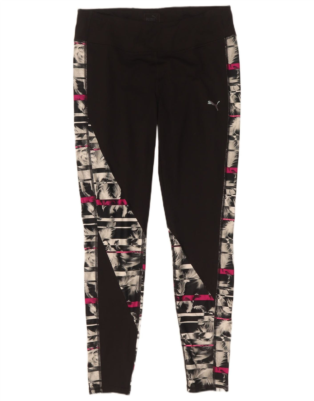 Puma Womens Leggings UK 18 XL Black Geometric