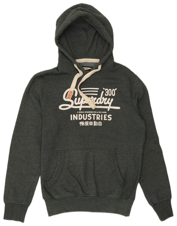 Superdry Mens Graphic Hoodie Jumper XL Grey Cotton