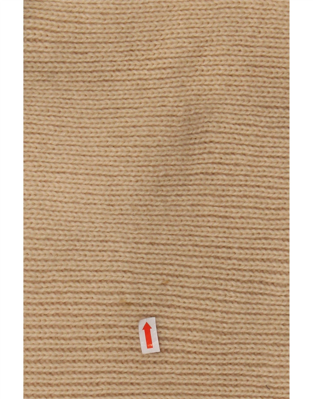 VINTAGE Womens Roll Neck Jumper Sweater UK 12 Medium Beige Striped Acrylic