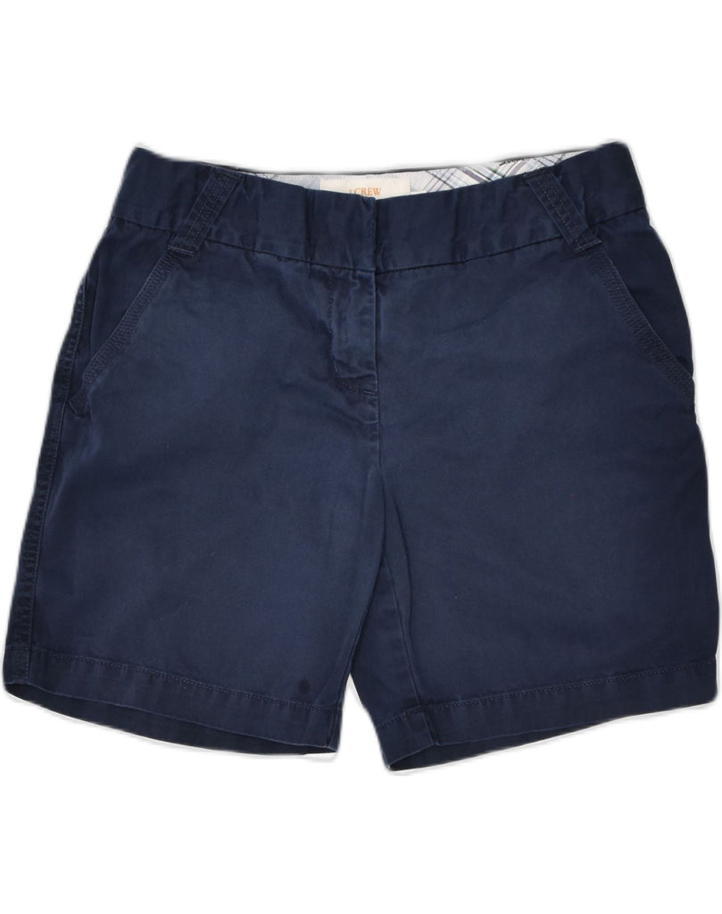 J. CREW Womens Classic Twill Chino Shorts US 4 Small Navy Blue Cotton | Vintage | Thrift | Second-Hand | Used Clothing | Messina Hembry 