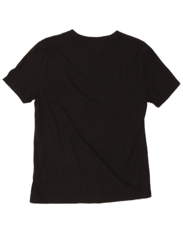 Banana Republic Womens Graphic T-Shirt Top UK 14 Medium Black Cotton