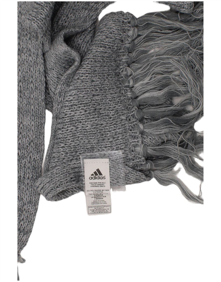 Adidas Womens Knit Rectangle Scarf One Size Grey Polyacrylic
