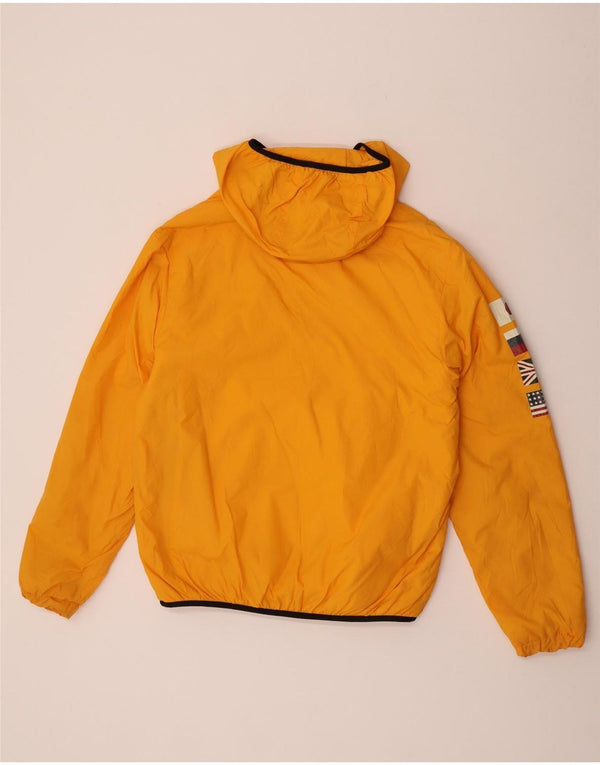 Napapijri Mens Geographic Graphic Hooded Anorak Jacket UK 34 XS Yellow
