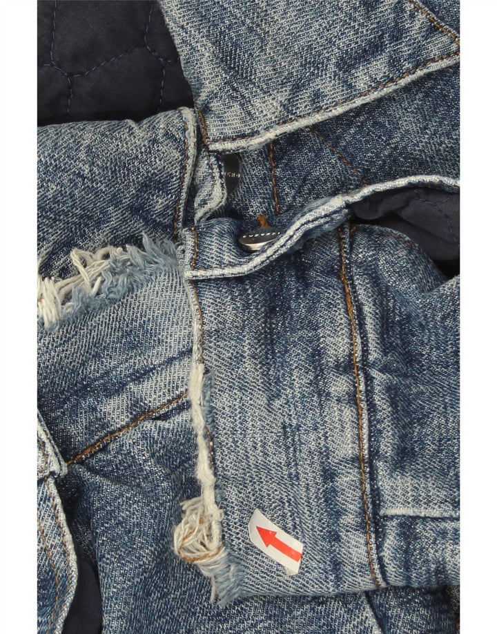 Iceberg Mens Denim Jacket IT 54 2XL Blue Cotton