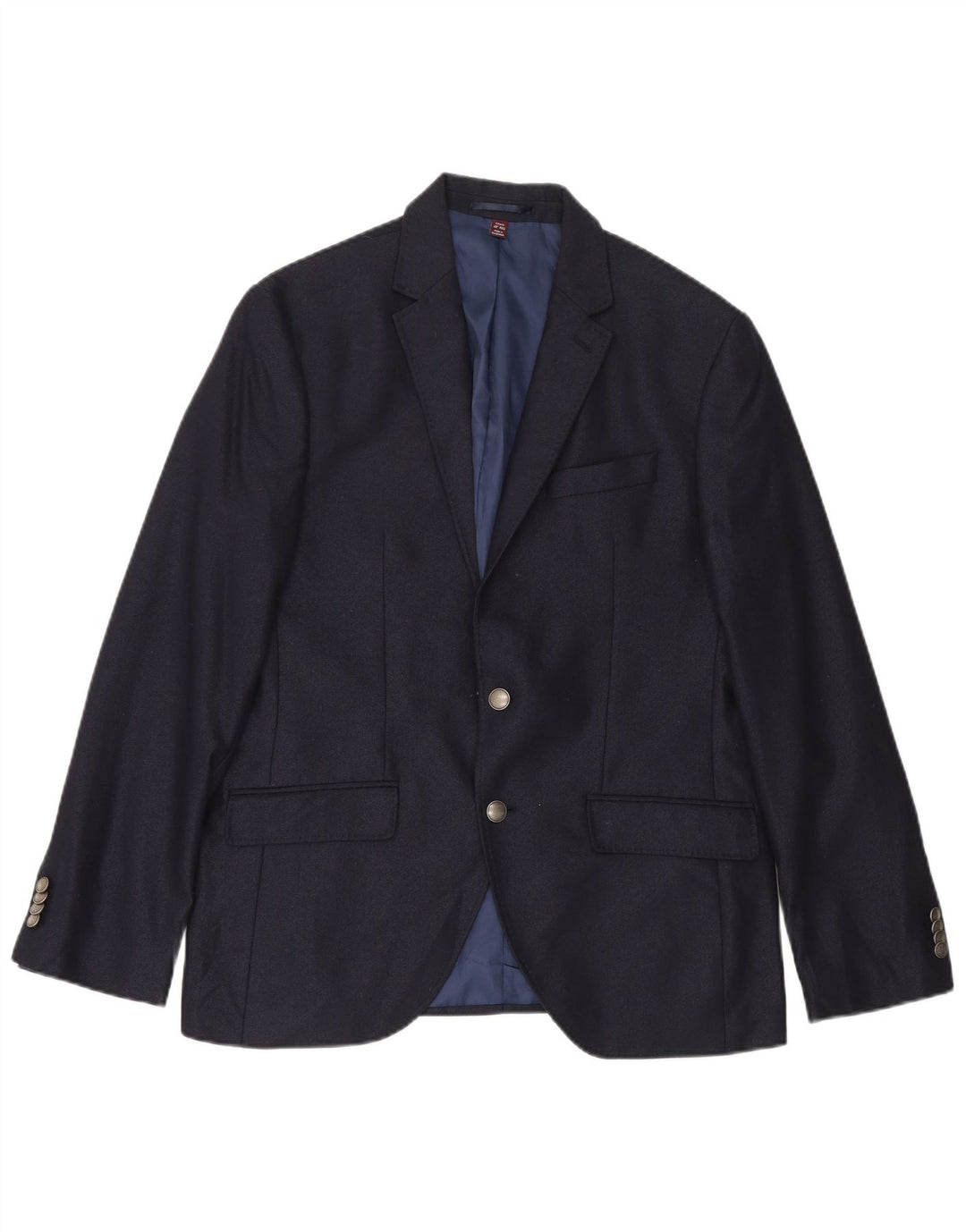 MARKS & SPENCER Mens 2 Button Blazer Jacket UK 40 Medium Navy Blue Wool