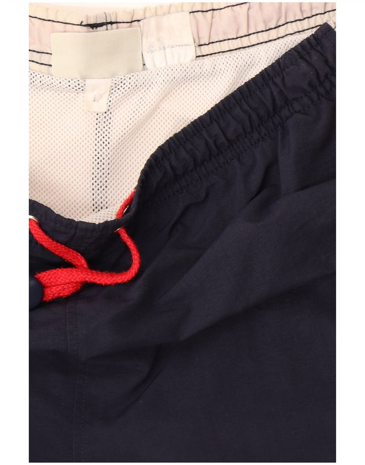 Asics Mens Graphic Swimming Shorts Large  Navy Blue Colourblock Polyamide