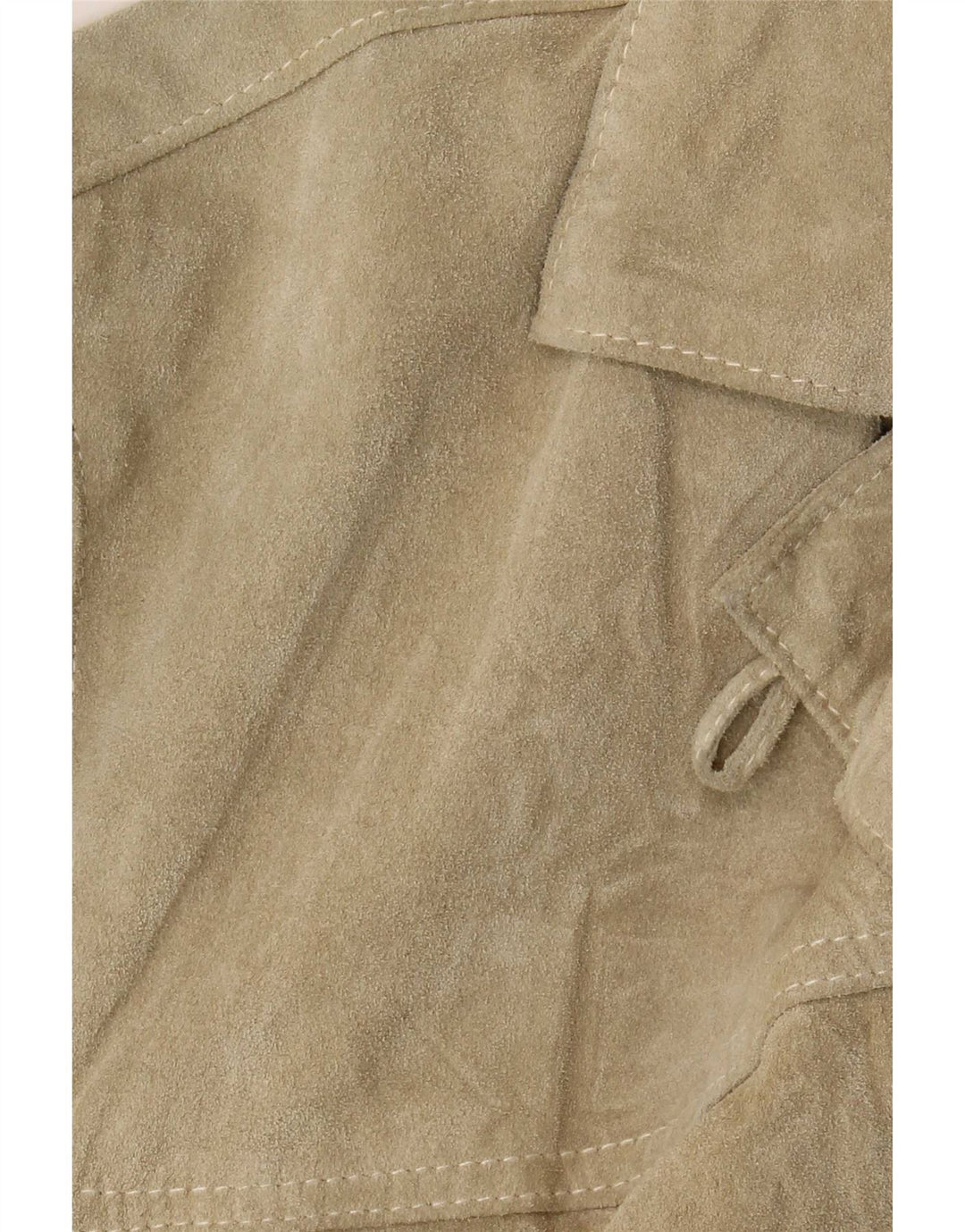 Rossodisera Womens Oversized Suede Jacket UK 14 Medium Beige Leather