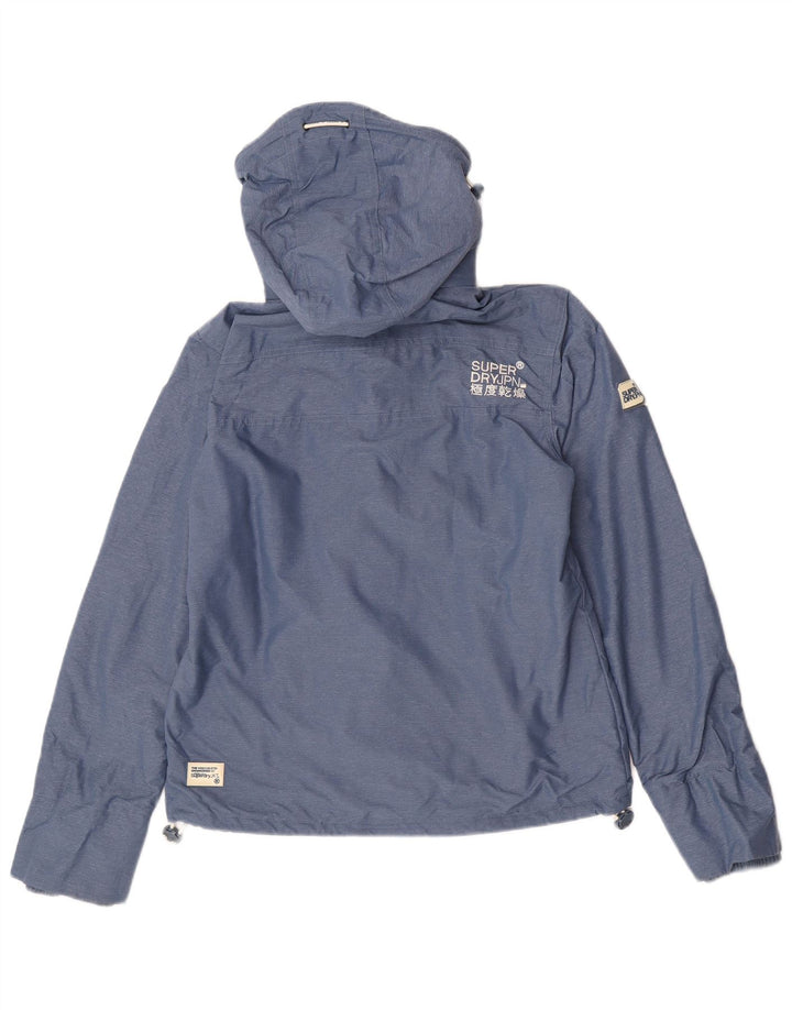 Superdry Womens Graphic Windbreaker Jacket UK 14 Medium Blue
