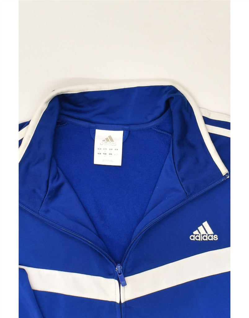 ADIDAS Mens Graphic Tracksuit Top Jacket XL Blue Striped Polyester | Vintage Adidas | Thrift | Second-Hand Adidas | Used Clothing | Messina Hembry 