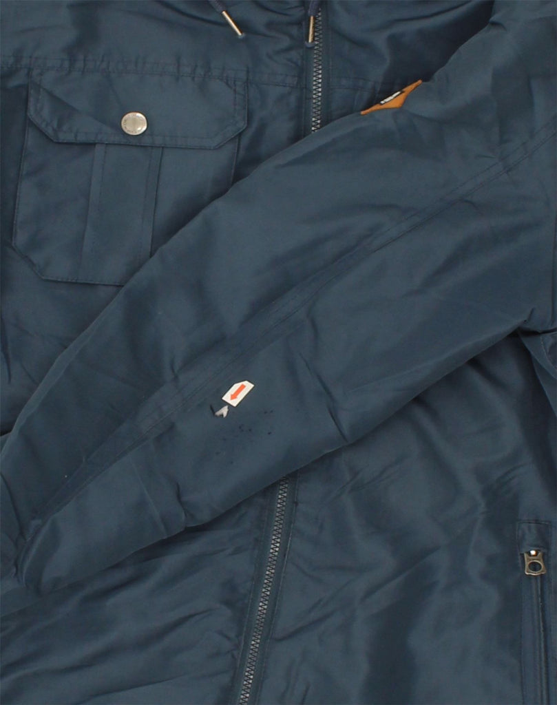 JACK & JONES Mens Hooded Utility Jacket UK 40 Large Blue Polyester | Vintage Jack & Jones | Thrift | Second-Hand Jack & Jones | Used Clothing | Messina Hembry 