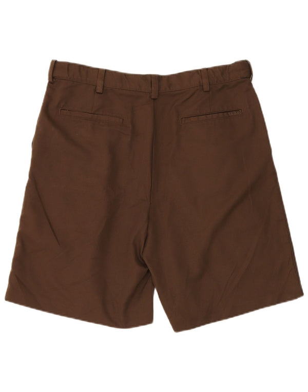 IZOD Mens Pegged Chino Shorts W34 Large Brown Polyester