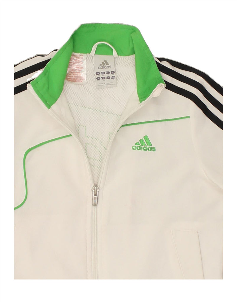 ADIDAS Boys Graphic Tracksuit Top Jacket 3-4 Years White Polyester | Vintage Adidas | Thrift | Second-Hand Adidas | Used Clothing | Messina Hembry 