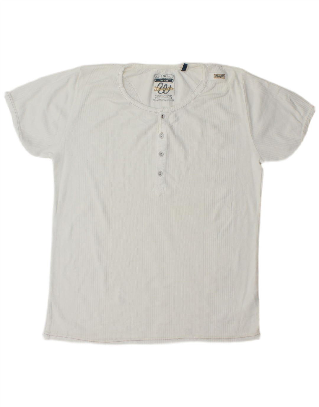 Wrangler Mens T-Shirt Top 2XL White Cotton