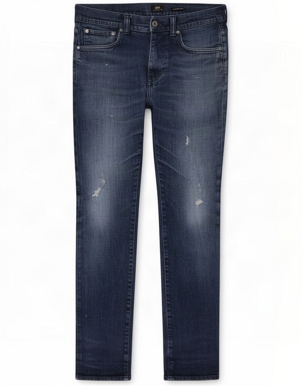Edwin Mens Distressed Slim Tapered Jeans W34 L32 Blue Cotton