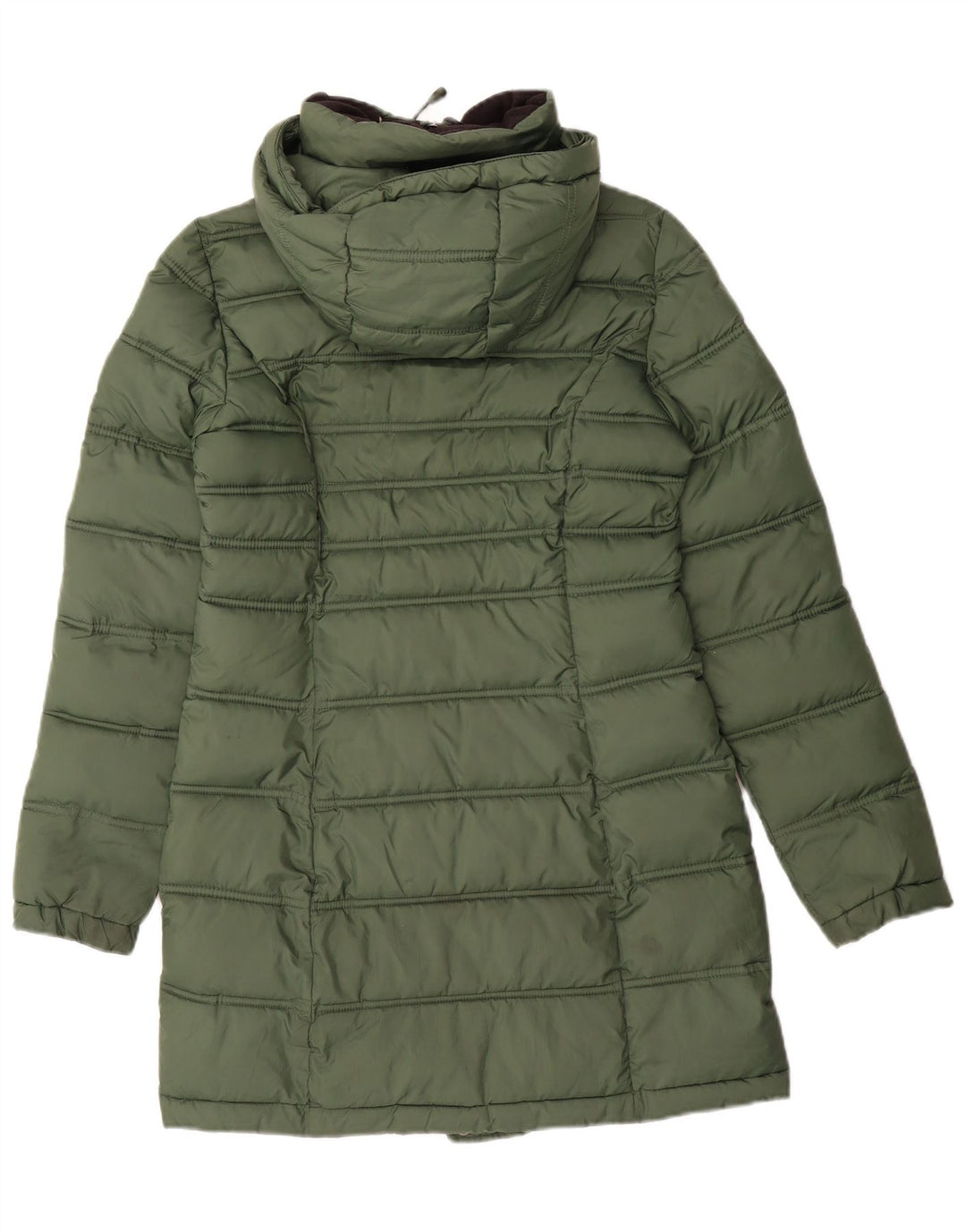 Superdry Womens Hooded Padded Coat UK 6 XS Green Polyester