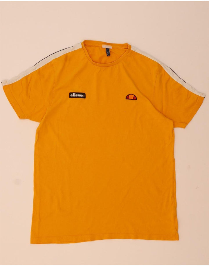 Ellesse Mens T-Shirt Top Large Yellow Colourblock