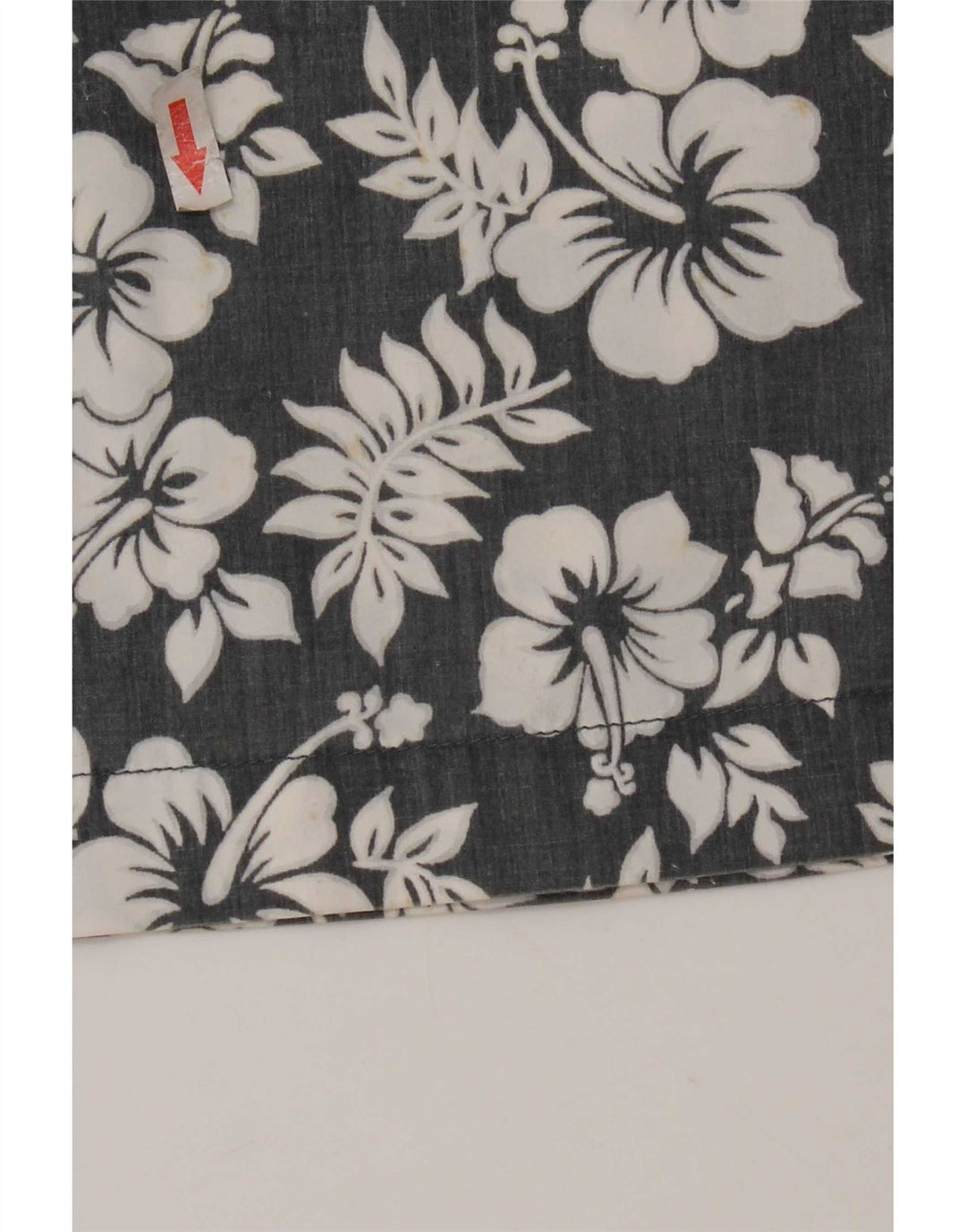 Kappa Mens Short Sleeve Shirt Large Grey Floral Polyester