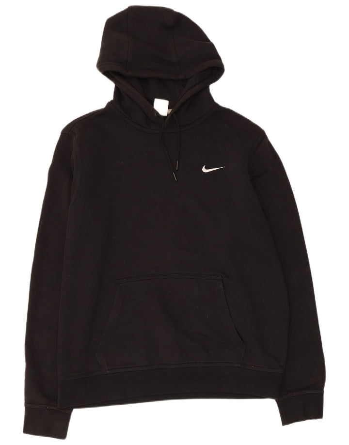 NIKE Mens Hoodie Jumper Large Black Cotton