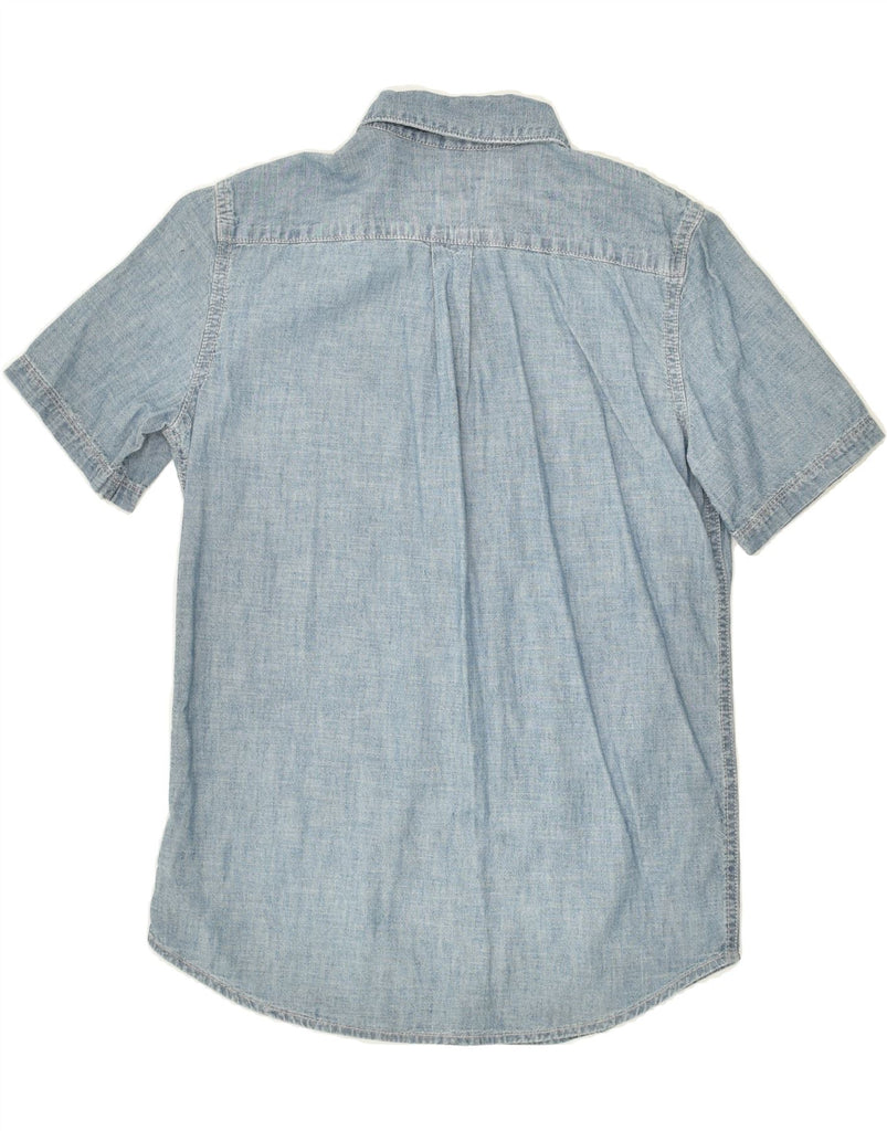 GAP Boys Short Sleeve Denim Shirt 12-13 Years XL Blue Cotton | Vintage Gap | Thrift | Second-Hand Gap | Used Clothing | Messina Hembry 