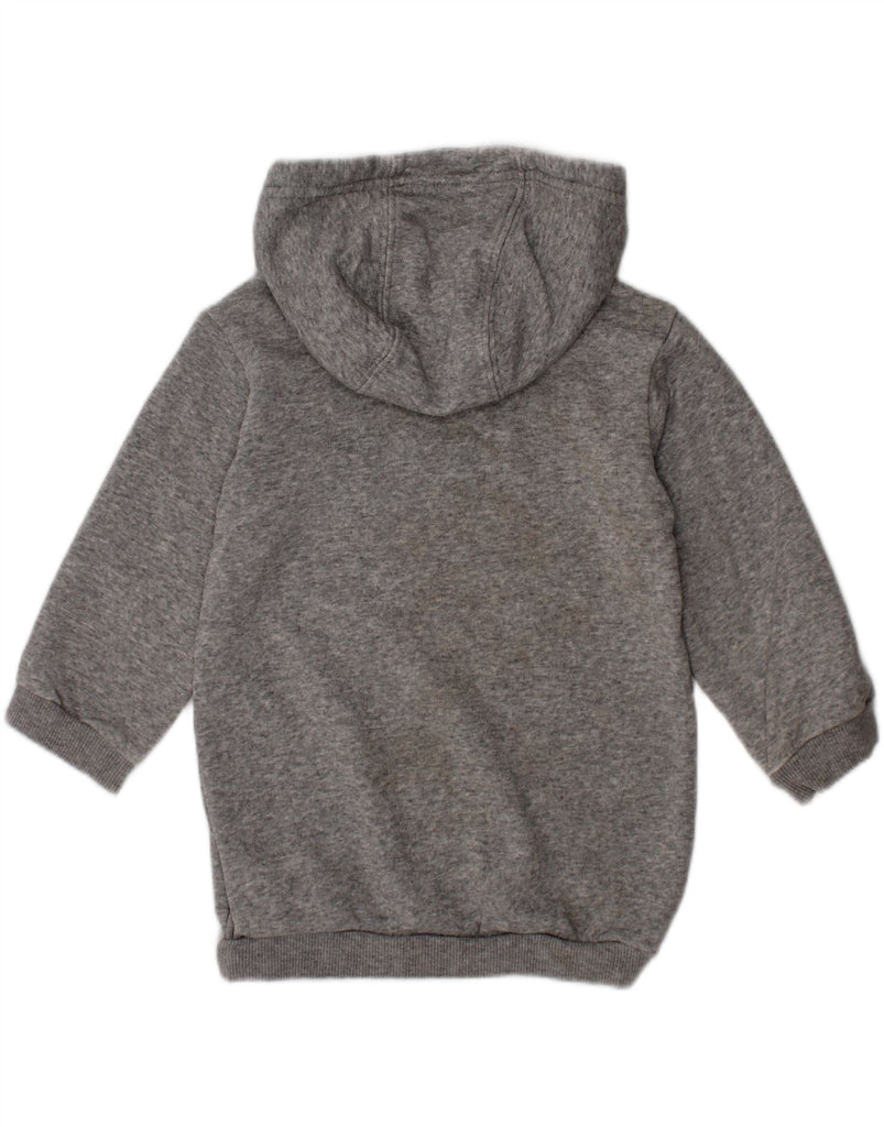 ADIDAS Baby Girls Graphic Hoodie Jumper 9-12 Months Grey Cotton Vintage Adidas and Second-Hand Adidas from Messina Hembry 