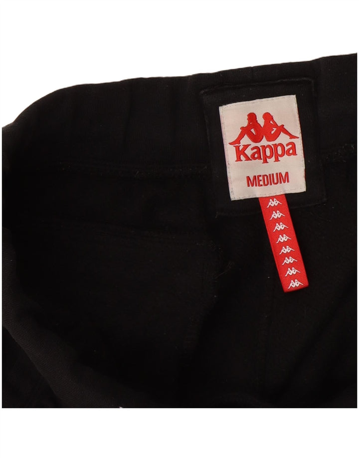 Kappa Mens Graphic Tracksuit Trousers Joggers Medium Black