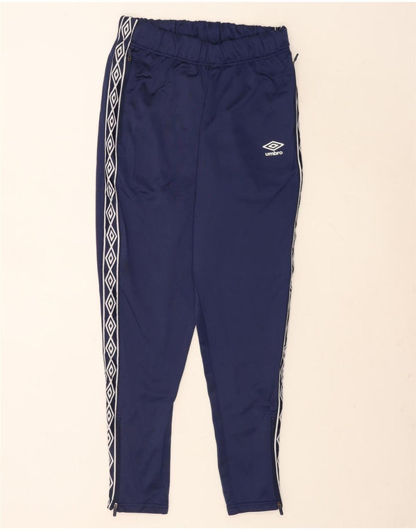 Umbro Mens Graphic Tracksuit Trousers Medium Navy Blue Polyester