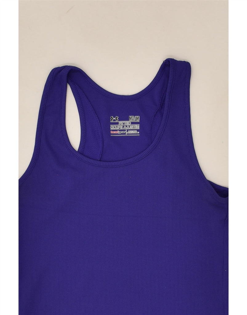 UNDER ARMOUR Womens Fitted Vest Top UK 12 Medium Purple Polyester | Vintage Under Armour | Thrift | Second-Hand Under Armour | Used Clothing | Messina Hembry 