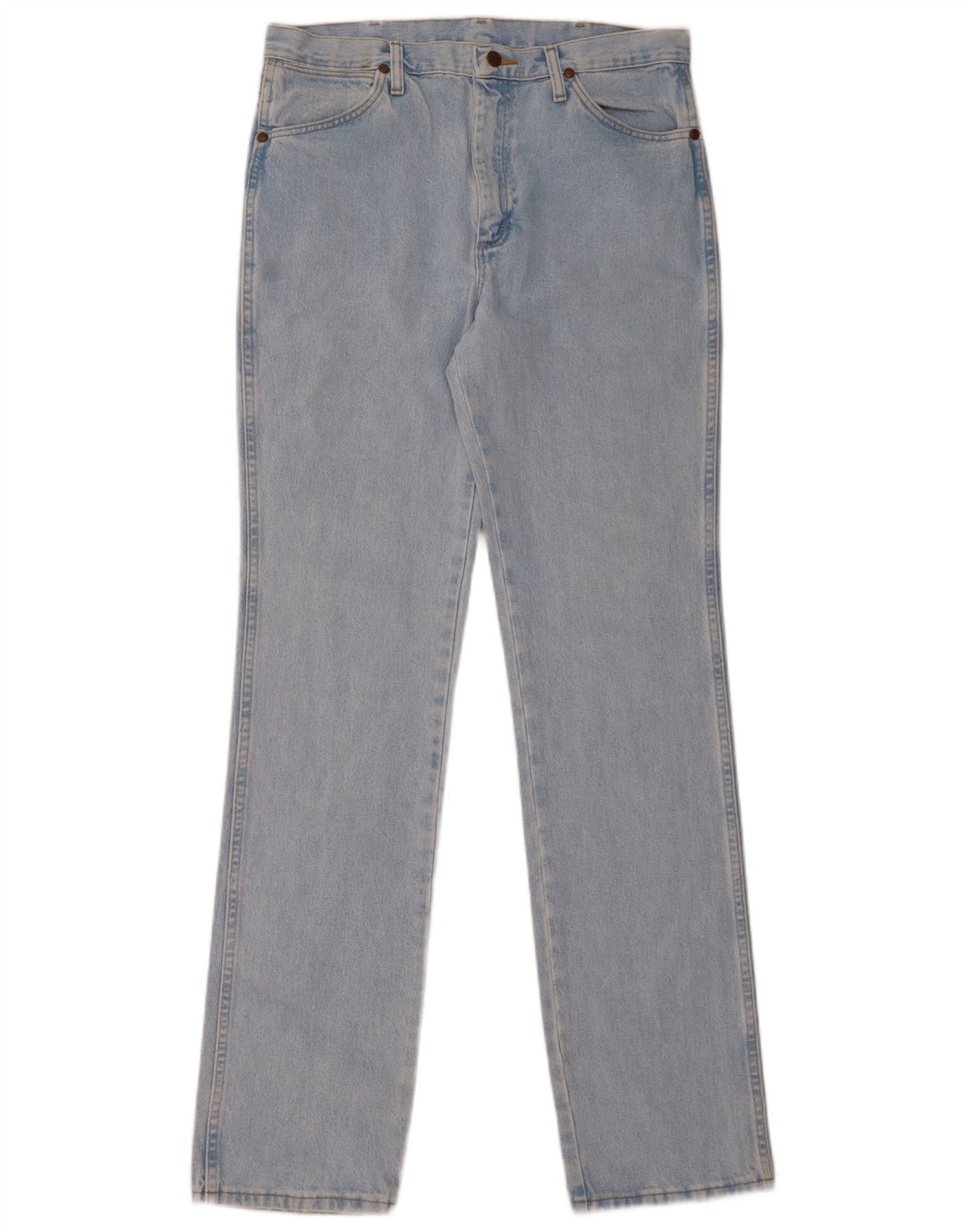 Wrangler Mens Straight Jeans W34 L36 Blue Cotton