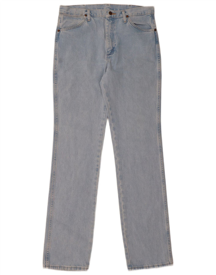 Wrangler Mens Straight Jeans W34 L36 Blue Cotton