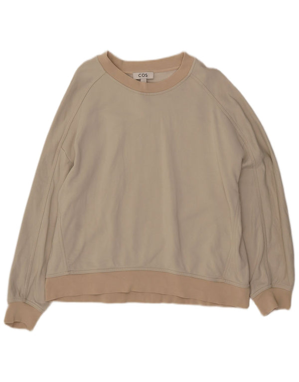 Cos Womens Sweatshirt Jumper UK 14 Medium Beige Polyamide