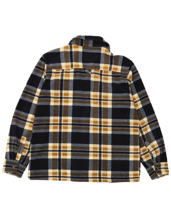 Auckland Mens Fleece Shirt XL Navy Blue Check