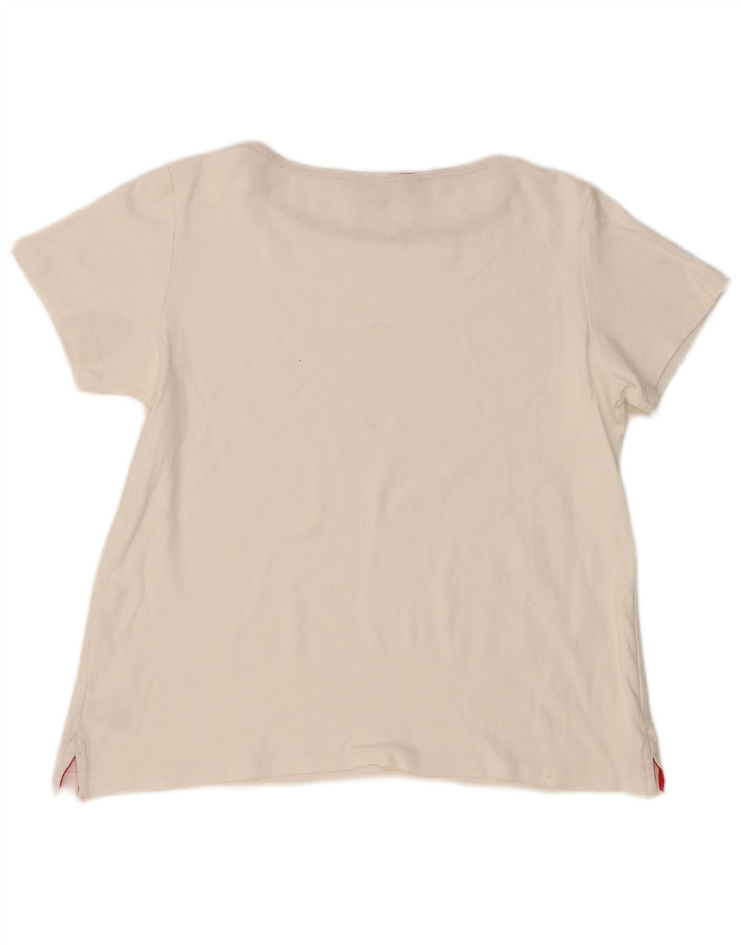 CREW CLOTHING Womens T-Shirt Top UK 12 Medium White Cotton