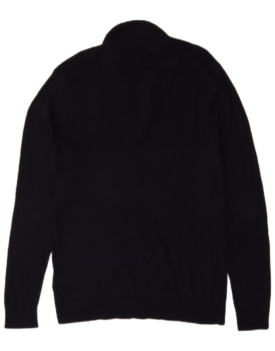 Jack & Jones Mens Zip Neck Jumper Sweater Small Navy Blue Cotton