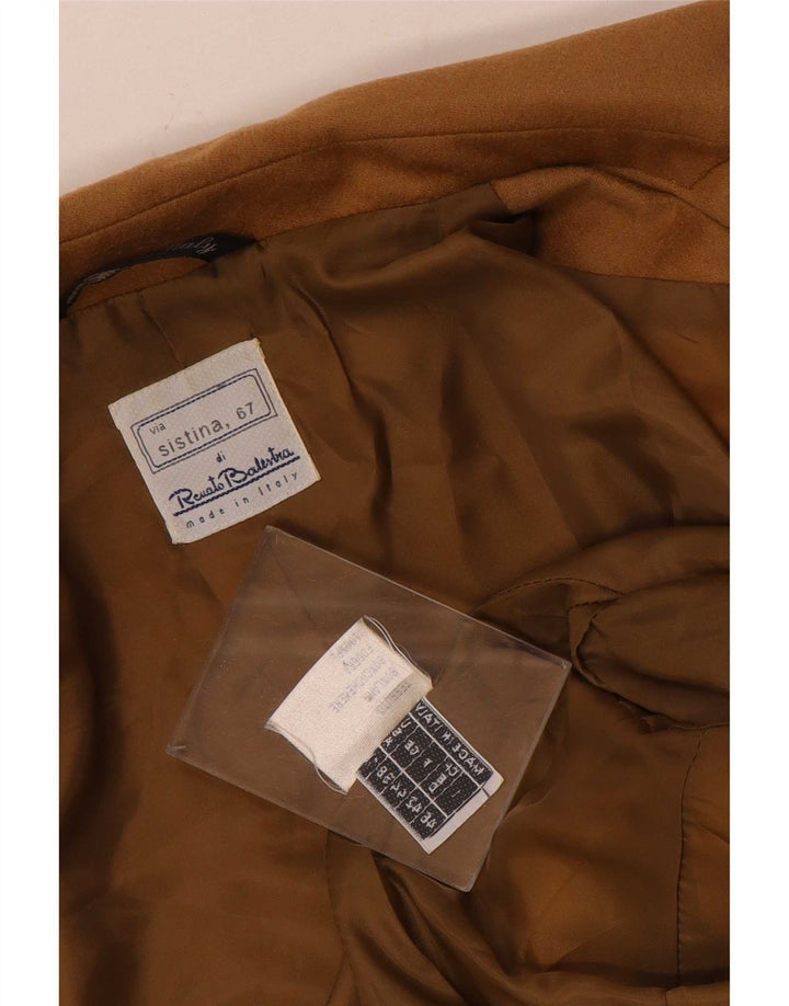 Renato Balestra Womens 3 Button Blazer Jacket IT 46 Large Brown Wool