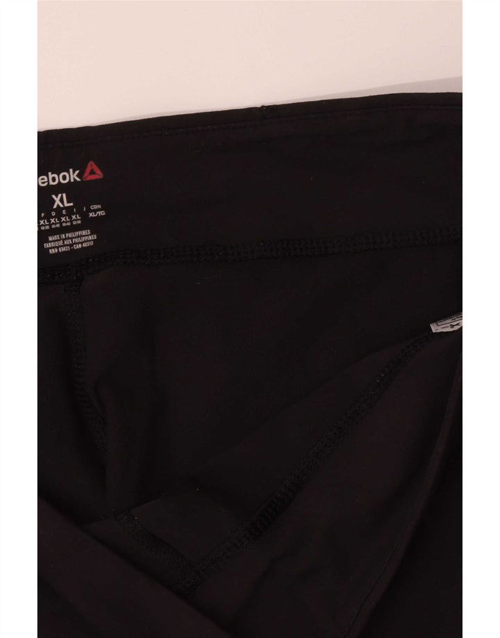 Reebok Womens Capri Leggings UK 18 XL Black Nylon