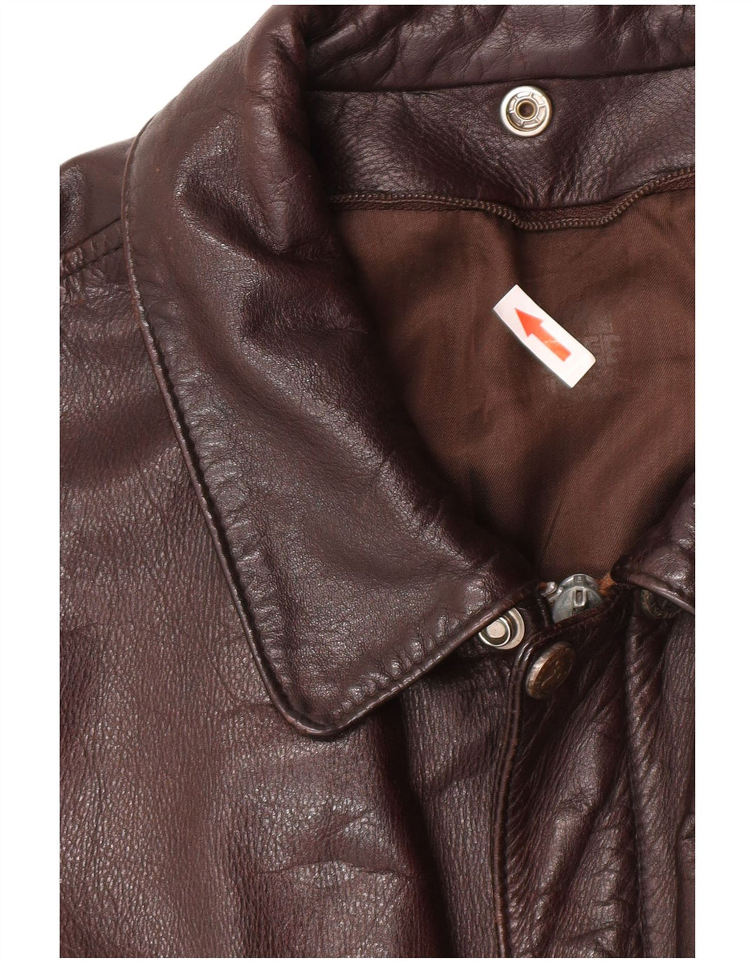 Vintage Mens Leather Jacket UK 40 Large Brown Leather