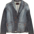 S.OLIVER Womens Denim Jacket IT 42 Medium Blue Cotton Vintage S.Oliver and Second-Hand S.Oliver from Messina Hembry 